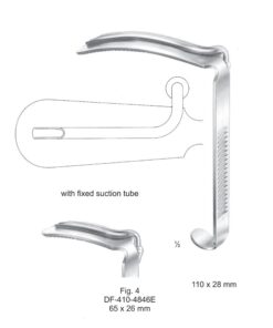 Davis- Boyle- Tongue Depressor With Fixed Suction Tube 65X26Mm (SS-410-4846E)