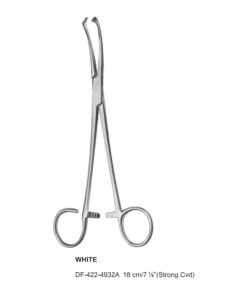 White Tonsil Seizing Forceps, Strong Curved, 18Cm  (SS-422-4932A)