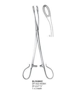 Blohmke  Tonsil Forceps, Cvd, 20Cm, 1X2 Teeth (SS-422-4938A)