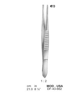 Mod.Usa Tissue Forceps, Str, 1:2 Teeth, 21Cm  (SS-43-662)
