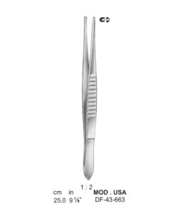 Mod.Usa Tissue Forceps, Str, 1:2 Teeth, 25Cm  (SS-43-663)