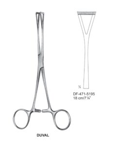 Duval Atrauma Intestinal And Tissu Grasping Forceps, 18Cm (SS-471-5195)