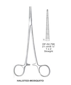 Halsted-Mosquito Artery Forceps, Str, 1X2 Teeth, 21Cm (SS-52-798)