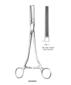 Rogers Hysterectomy Forceps, Fig.1, 25.5Cm (SS-75A-1047F)