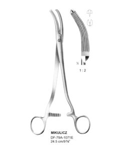 Mikulicz Peritoneal Clamp Forceps, 1X2 Teeth, 24.5Cm  (SS-79A-1071E)