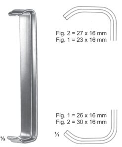 Farabeuf Retractors 15Cm Fig 1(23 X 16 Mm),(26 X 16 Mm) Fig 2(27 X 16 Mm),(30 X 16 Mm) (E-092-15)