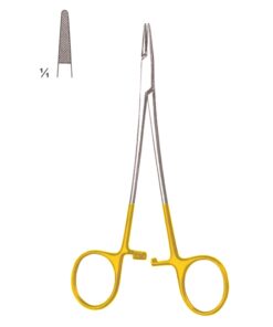 Webster Needle Holders Straight Tc 13Cm Mini Profile, With Automatic Release Ratchet, Also For Lefthanders 0.4 Mm (I-039-13Tc)