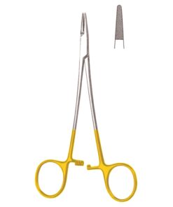 Crile-Wood Needle Holders Straight Tc 15Cm Mini Profile, With Automatic Release Ratchet, Also For Lefthanders 0.4 Mm (I-040-15Tc)