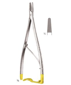 Zweifel Needle Holders Straight Tc 20.5Cm With Hinged Retchet, Standard Profile 0.5 Mm (I-057-20Tc)