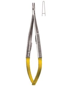 Castroviejo Micro Needle Holders Straight Tc 14.5Cm Smooth Jaw 0.3 Mm (I-074-14Tc)