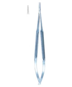 Micro Needle Holders Straight Ti 18Cm With Lock, Diamond Coated Jaw 11 X 0.4 Mm (I-084-18)