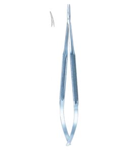 Micro Needle Holders Curved Ti 18Cm With Lock, Diamond Coated Jaw 11 X 0.4 Mm (I-085-18)