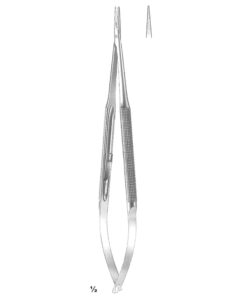 Micro Needle Holders Straight 18Cm Without Lock, Stainless Steel, Diamond Coated Jaw 11 X 0.4 Mm (I-094-18)
