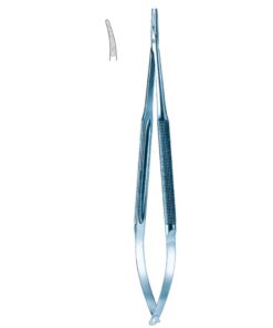 Micro Needle Holders Curved Ti 21Cm With Lock, Diamond Coated Jaw 11 X 0.8 Mm (I-105-21)