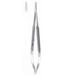 Micro Needle Holders Straight 15Cm With Lock, Stainless Steel, Diamond Coated Jaw 2.0 Mm Wide (I-124-15)