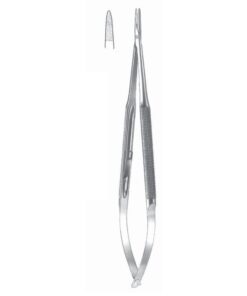 Micro Needle Holders Straight 18Cm Without Lock, Stainless Steel, Diamond Coated Jaw 2.0 Mm Wide (I-130-18)