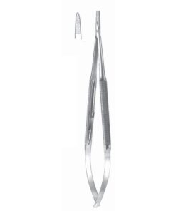 Micro Needle Holders Straight 21Cm Without Lock, Stainless Steel, Diamond Coated Jaw 2.0 Mm Wide (I-134-21)