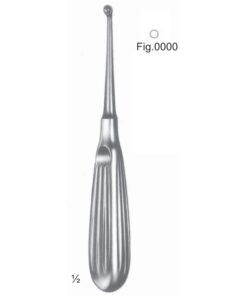 Bruns Chisels, Periosteal Elevators 17Cm Round, With Hollow Handle Fig 0000 (J-075-10)
