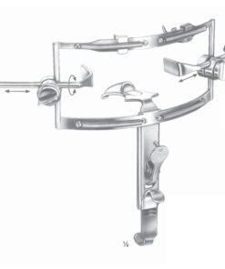 Dingmann Bone Instruments 14.5Cm Complete With Frame, 3 Tongue Depressors, 2 Adjustable Lateral Blades (L-060-00)
