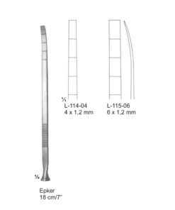 Epker Bone Instruments Curved 18Cm 6 X 1,2 Mm (L-115-06)
