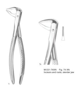 Extracting Forceps Incisors And Roots, Slender Jaw Fig 74 Xn (M-031-74Xn)