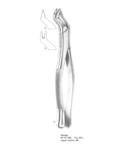 Nevius Extracting Forceps Upper Molars, Left Fig 88 L (M-147-88L)