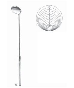 Mouth Mirrors 18.5Cm Plane, With Fixed Handle Fig 3 16,5 Mm (P-005-16)