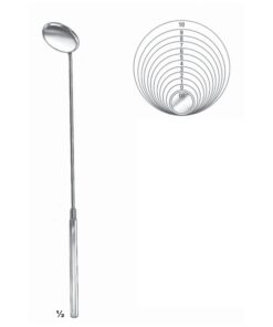 Mouth Mirrors 18.5Cm Plane, With Fixed Handle Fig 5 20,5 Mm (P-007-20)
