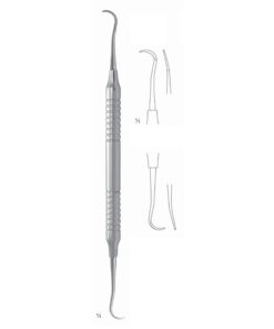 Hygienist Scalers 17.5Cm Hollow Handle, Incisors, Premolars, Mesial/Distal Fig H6/H7 8 Mm Particularly Useful For Interdental Spaces (Q-025-01)
