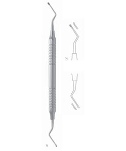Hirschfeld Scalers 17.5Cm Solid Handle Fig 3/7 8 Mm File, For Removal Of Granulomatous Tissue From Supra- And Infrabone Pockets (Q-047-03)