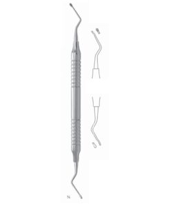 Hirschfeld Scalers 17.5Cm Solid Handle Fig 5/11 8 Mm File, For Removal Of Granulomatous Tissue From Supra- And Infrabone Pockets (Q-048-05)
