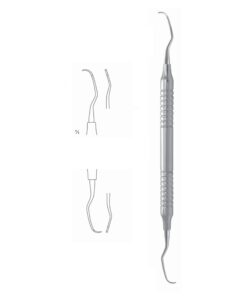 Langer Scalers Ti 17.5Cm Universal Curette, Hollow Handle Fig 1/2 8 Mm Mandible, Lateral Teeth, Mesial/Distal (Q-069-01)