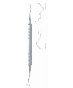Gracey Mini Scalers 17.5Cm Hollow Handle Fig 9/10 8 Mm Premolars, Molars, Lingual/Buccal, First Shaft Longer, Working End Shorter (Q-079-09)