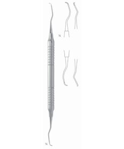 Gracey Mini Scalers 17.5Cm Hollow Handle Fig 13/14 8 Mm Premolars, Molars, Distal, First Shaft Longer, Working End Shorter (Q-081-13)