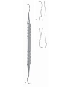 Gracey Rigid Scalers 17.5Cm Hollow Handle Fig 15/16 8 Mm Premolars, Molars, Mesial, Extra Rigid, For Stubborn Dental Plaque (Q-100-15)