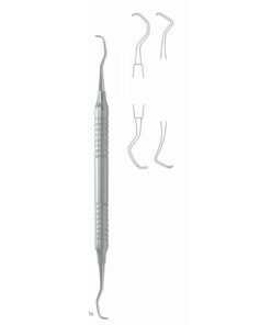 Gracey Rigid Scalers 17.5Cm Hollow Handle Fig 17/18 8 Mm Premolars, Molars, Distal, Extra Rigid, For Stubborn Dental Plaque (Q-101-17)