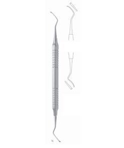 Scalers 17.5Cm Hollow Handle, Furcation Curette, 0,9Mm, Labial/Lingual Fig 5 8 Mm (Q-115-05)