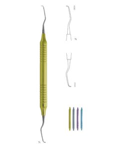 Scalers Ti 17.5Cm Handle,Titanium, Hollow Handle Fig 5/6 10 Mm Incisors, Premolars, Universal, First Shaft Longer, Working End Shorter (Q-117-05)