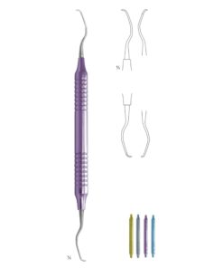 Scalers Ti 17.5Cm Handle,Titanium, Hollow Handle Fig 11/12 10 Mm Premolars, Molars, Messial, Mesiolingual, Mesiobuccal, First Shaft Longer, Working End Shorter (Q-119-11)
