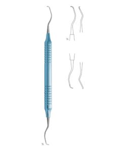Scalers Ti 17.5Cm Handle,Titanium, Hollow Handle Fig 13/14 10 Mm Premolars, Molars, Distal, First Shaft Longer, Working End Shorter (Q-120-13)