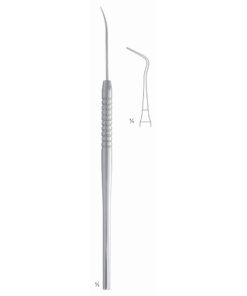 White Scalers 17.5Cm Solid Handle, Extra Delicate Tooth Probe, Sonde Dentaire Extra Fine Fig 12 6 Mm (Q-167-12)