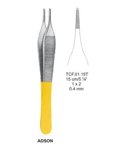 Tc-Adson Dissecting Forcpes, 15Cm, 1X2 Teeth, 0.4Mm (Tcf.01.15T)