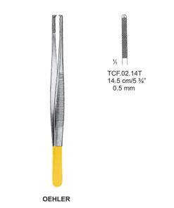 Tc-Oehler Dissecting Forceps, 14.5Cm, 1X2 Teeth, 0.5Mm (Tcf.02.14T)