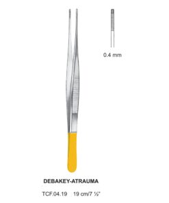 Tc-Debakey Atrauma Tissue Forceps, 19Cm, 0.4Mm (Tcf.04.19)