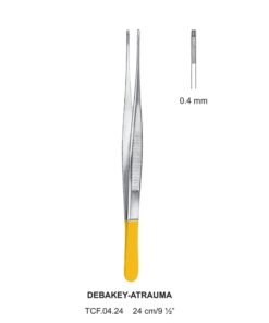 Tc-Debakey Atrauma Tissue Forceps, 24Cm, 0.4Mm (Tcf.04.24)