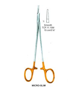 Tc-Micro-Slim Needle Holders Smooth 15Cm V.Notch  (Tcf.11.15M)