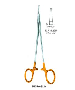 Tc-Micro-Slim Needle Holders Smooth, 23Cm V.Notch  (Tcf.11.23M)