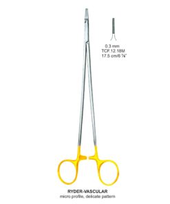 Tc-Mini-Ryder Needle Holders Serrated 0.3Mm, 17.5Cm V.Notch  (Tcf.12.18M)