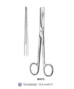 Titanium-Mayo Operating Scissor, Str, Bl-Bl, 14.5Cm  (Tn-0230330)