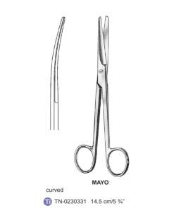 Titanium-Mayo Operating Scissor, Cvd, Bl-Bl, 14.5Cm  (Tn-0230331)